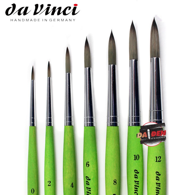 [HCM]Cọ Vẽ Da Vinci 373 Fit Đầu Nhọn - Hoạ Cụ DA ĐEN