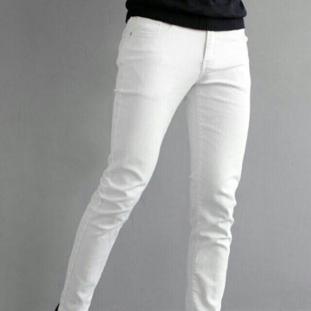 [HCM]Quần jean trắng nam sang trọng đẳng cấp vải co giãn tốt dáng ôm ống côn body