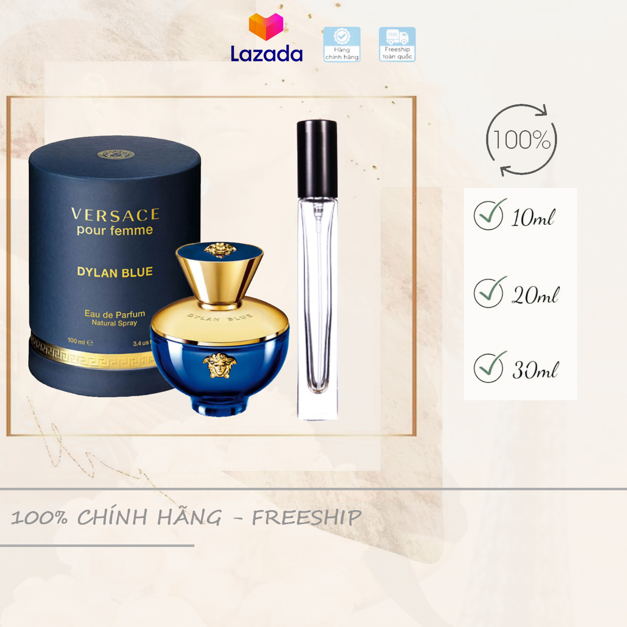 [Chiết 10-20-30ml] Versace Dylan Blue Pour Femme EDP for women