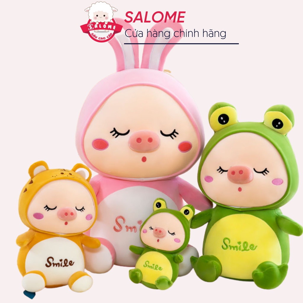Gấu bông con heo smile thỏ hổ ếch salome tp hcm, thú nhồi bông cute cao cấp