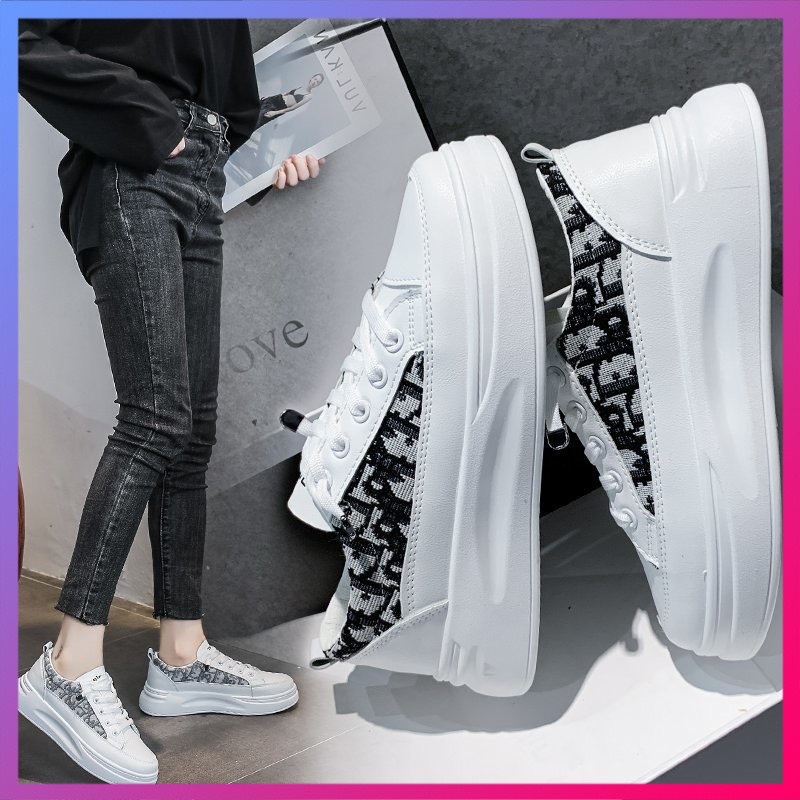 Giày thể thao nữ sneaker cao cấp đế cao 4cm thanh lịch 2022