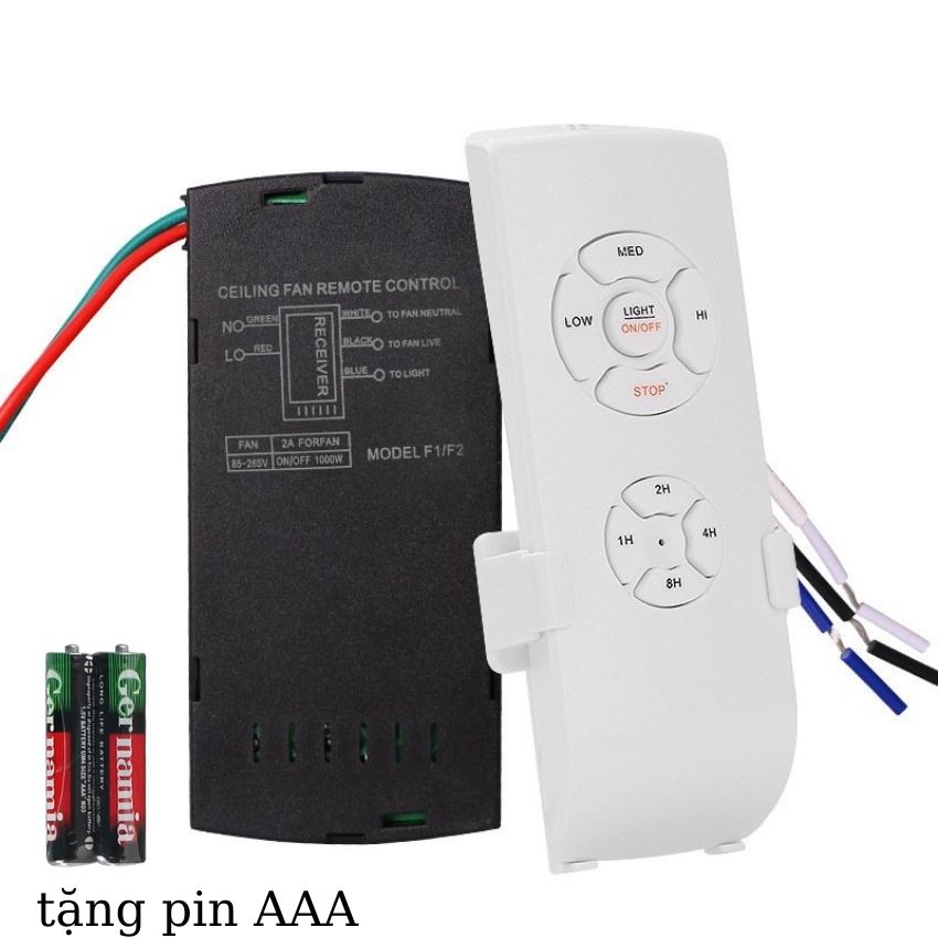 Bộ mạch điều khiển quạt trần từ xa gồm remote + mạch, bo mạch điều khiển quạt trần, công tắc điều khiển từ xa quạt trần