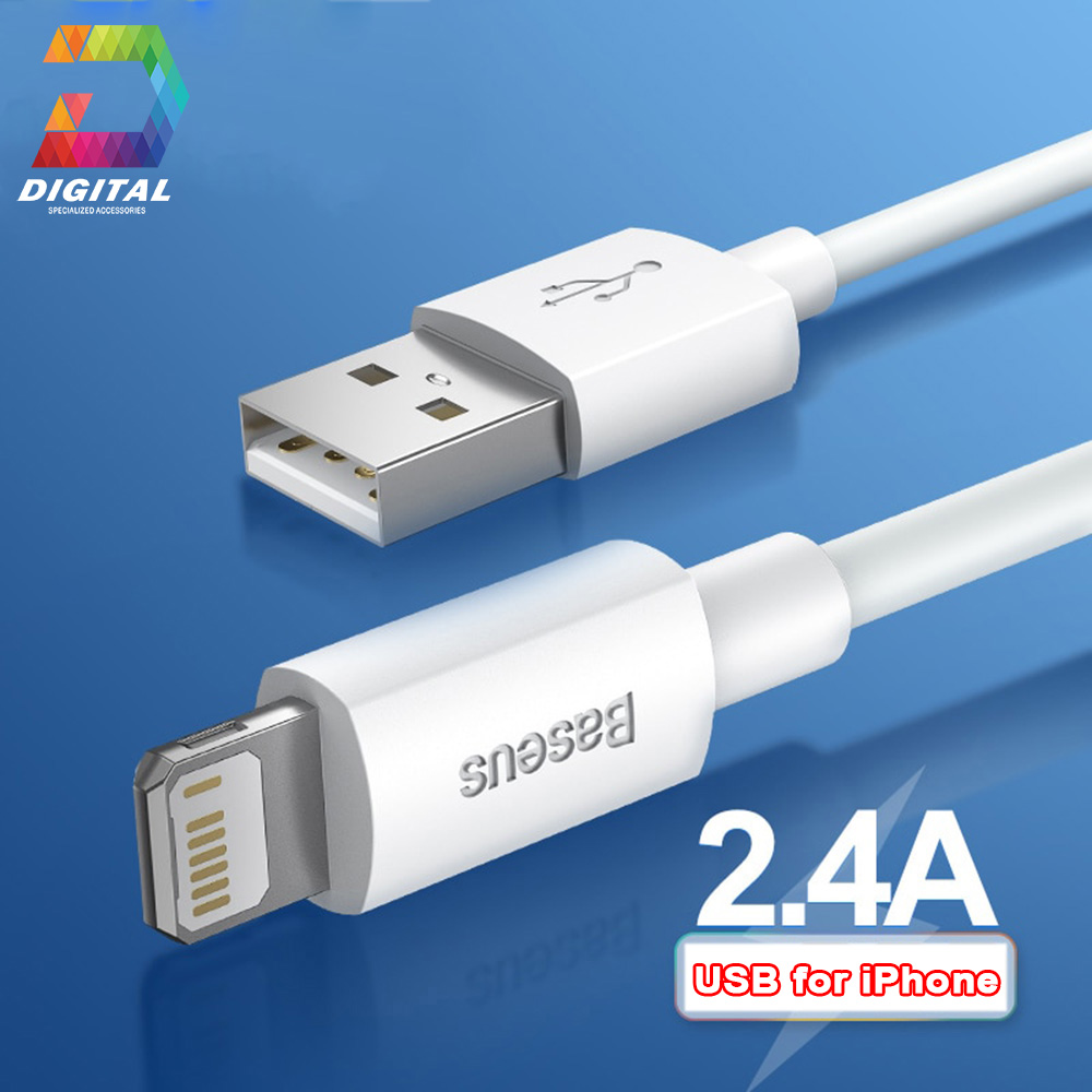 Cáp Sạc Nhanh Baseus Mini White Cổng Lightning Cho iPhone iPad Chính Hãng