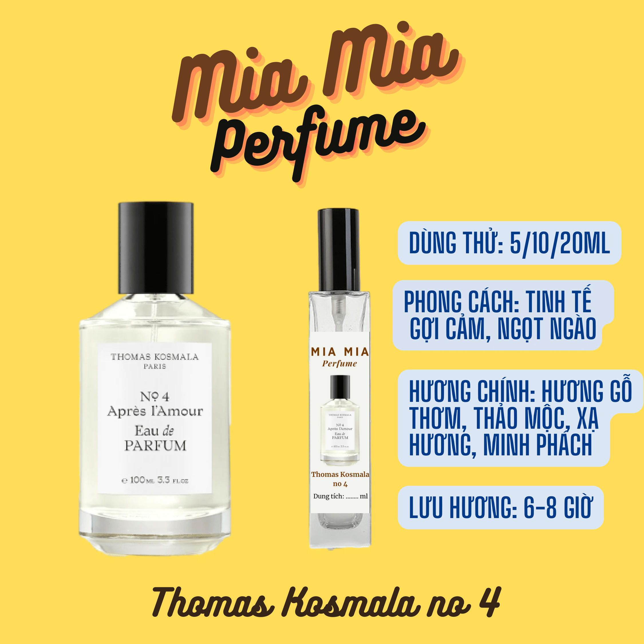 Nước hoa unisex thomas kosmala desir du coeur no.4 edp 5ml/10ml/20ml