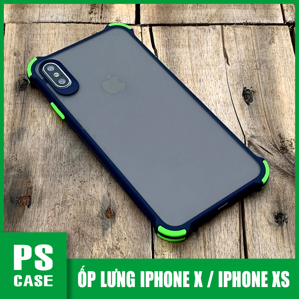Ốp lưng chống sốc toàn phần dành cho iphone x / iphone xs - màu xanh dương - ps case phân phối