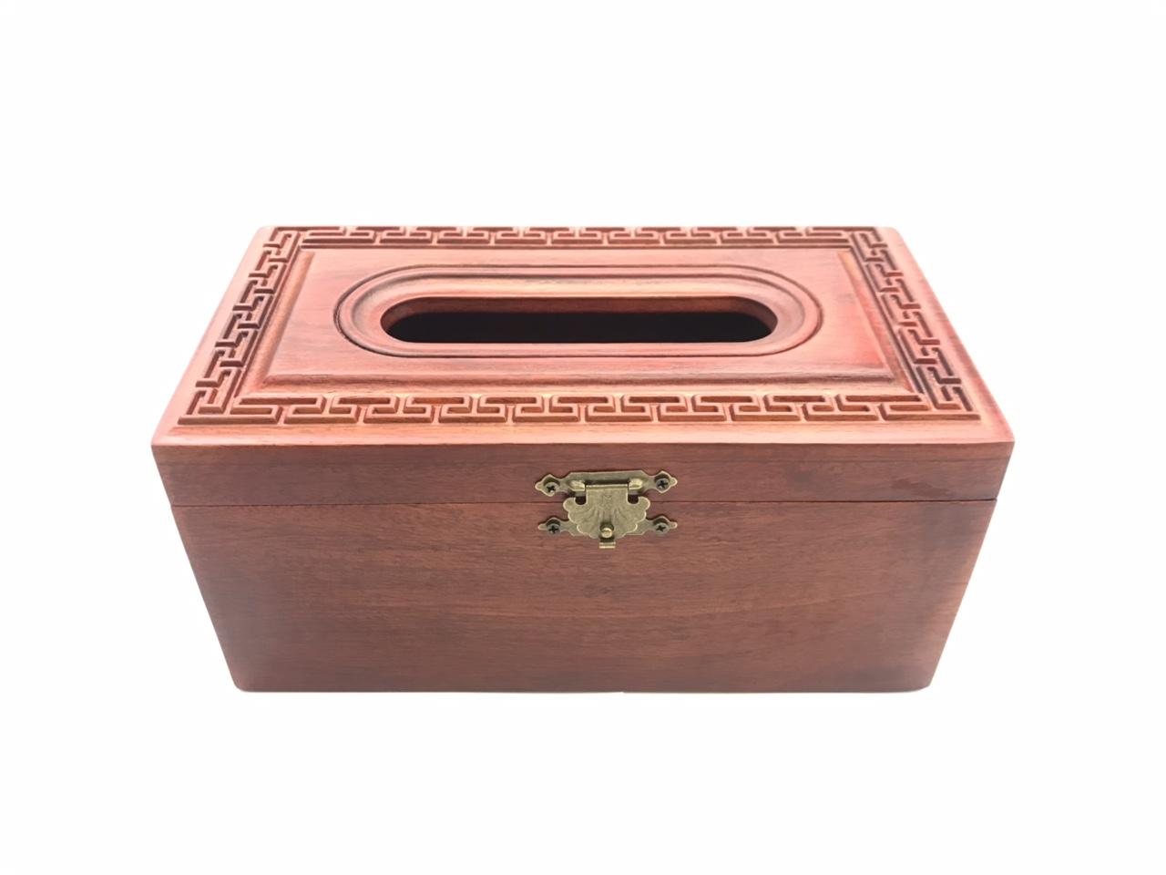 Hộp đựng khăn giấy trạm Triện vuông rất nổi &đẹp