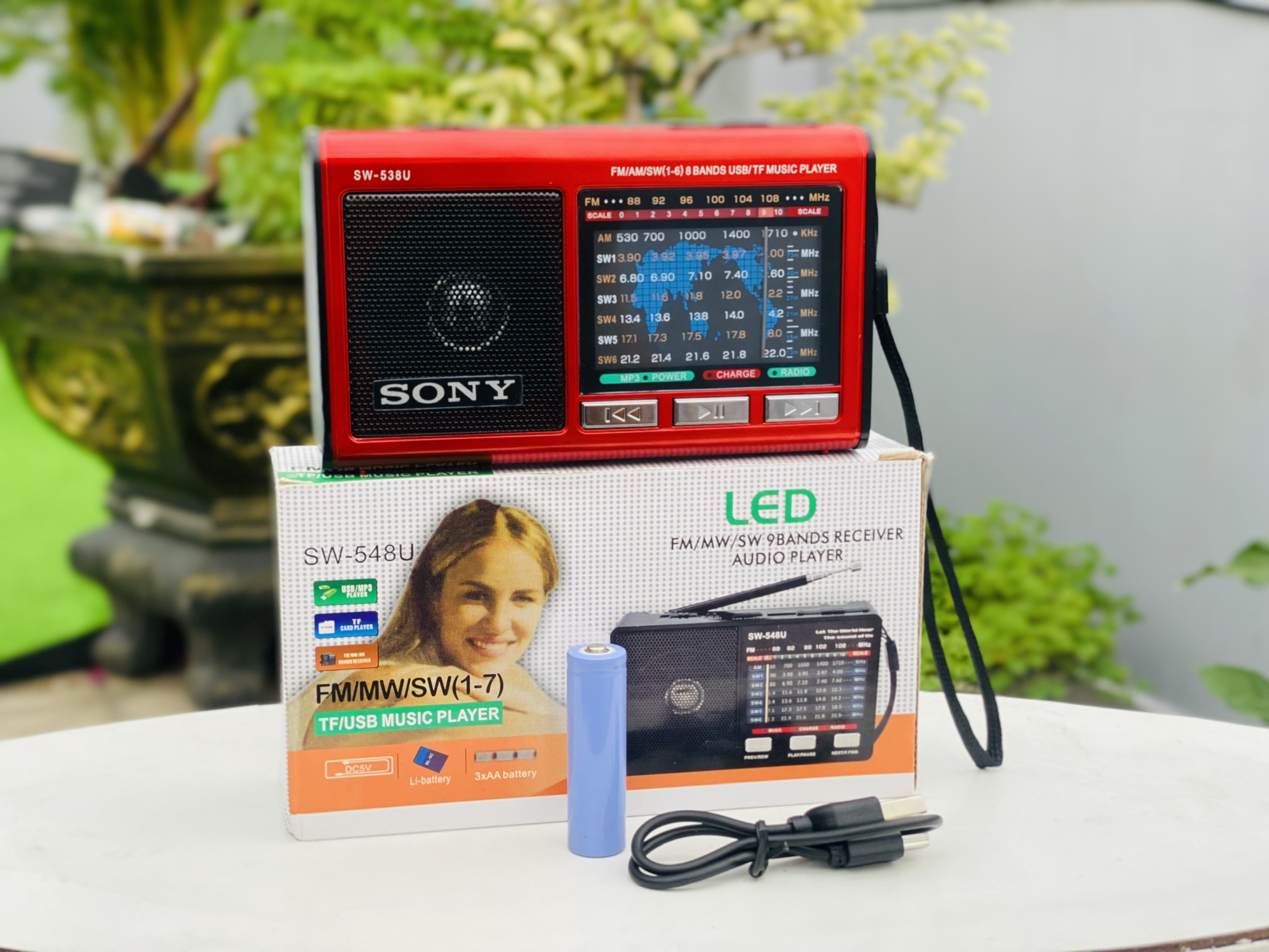 Đài fm sony sw-548u , đài radio nghe nhạc làm quà tặng ông bà cha mẹ