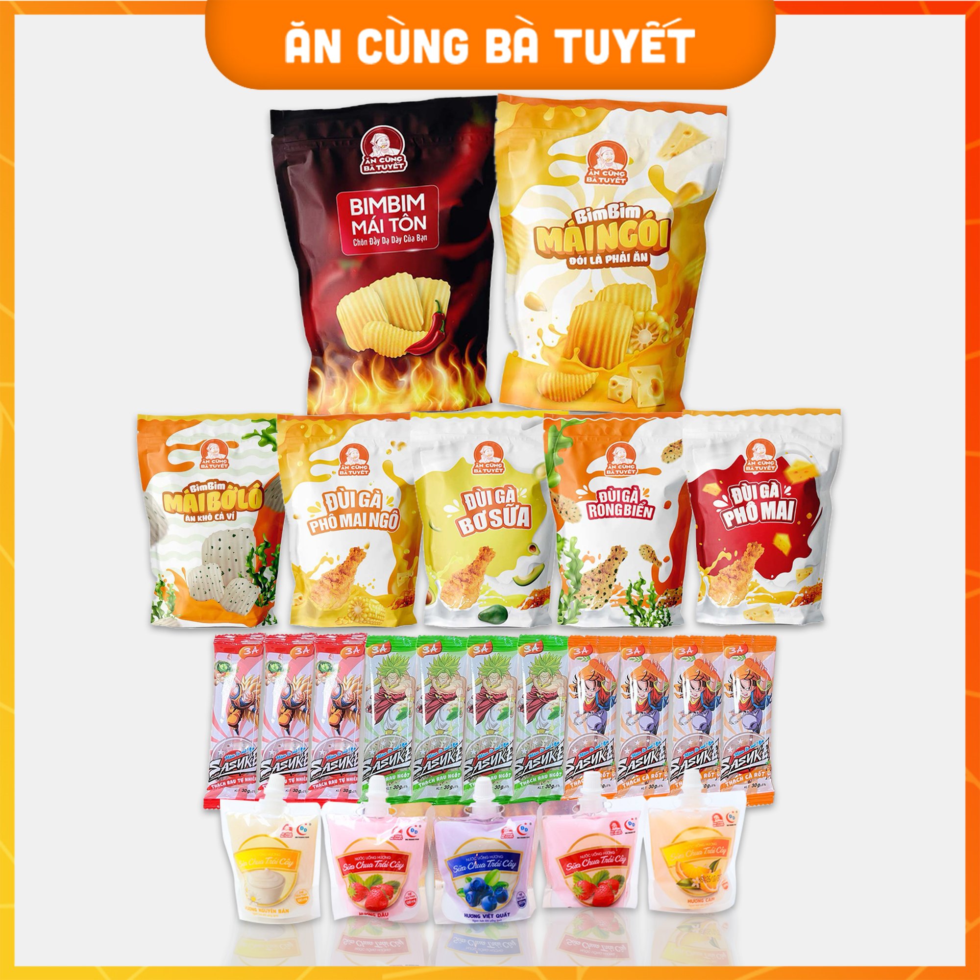 Combo giáp tâm linh ăn cùng bà tuyết - đồ ăn vặt việt nam