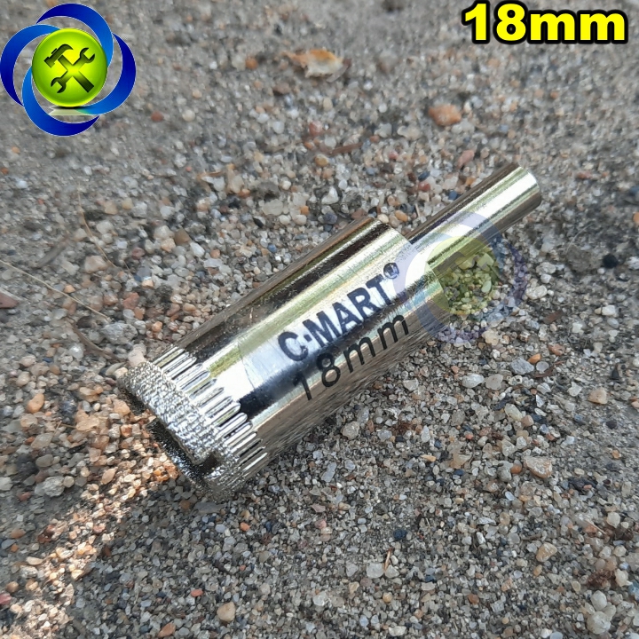Mũi khoan kính 18mm c-mart a3103-18 màu trắng chuôi tròn