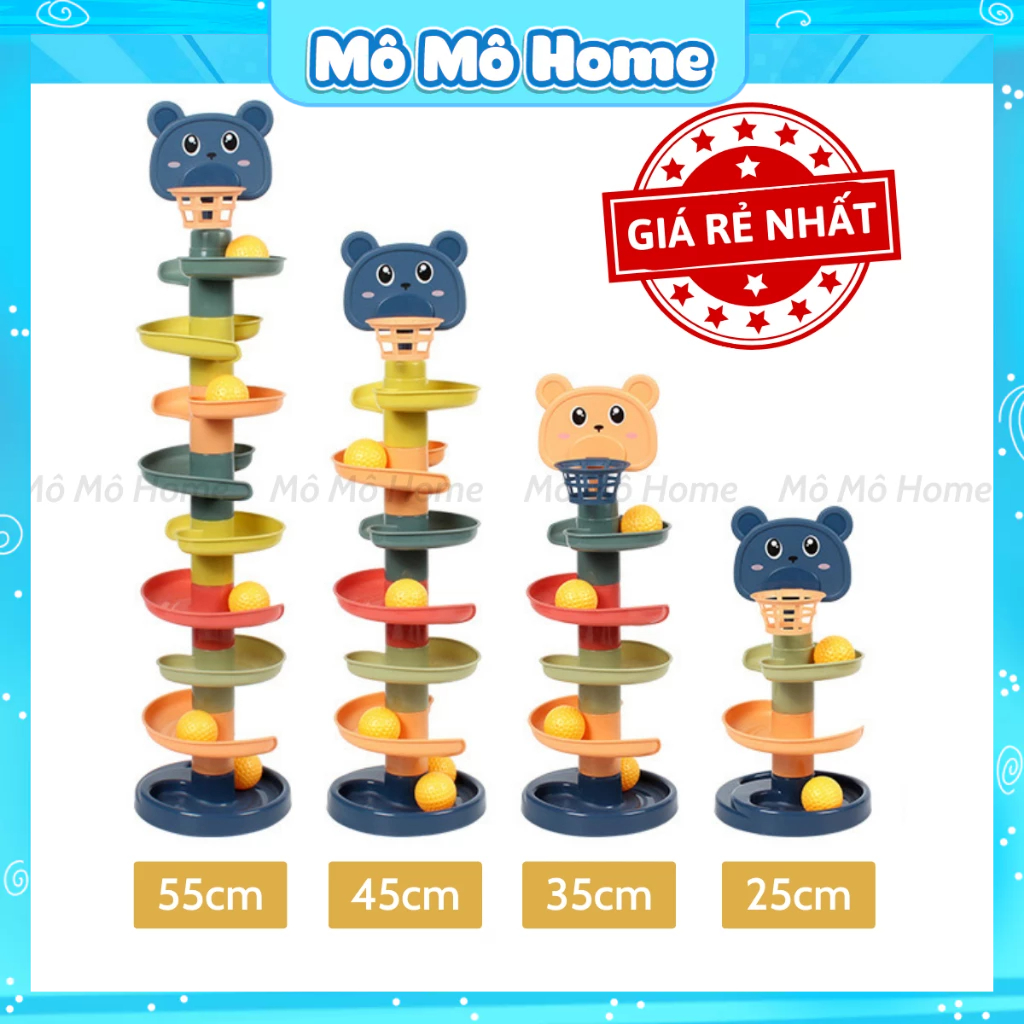 Thả bóng xoay tròn cho bé, đồ chơi bóng rổ mini