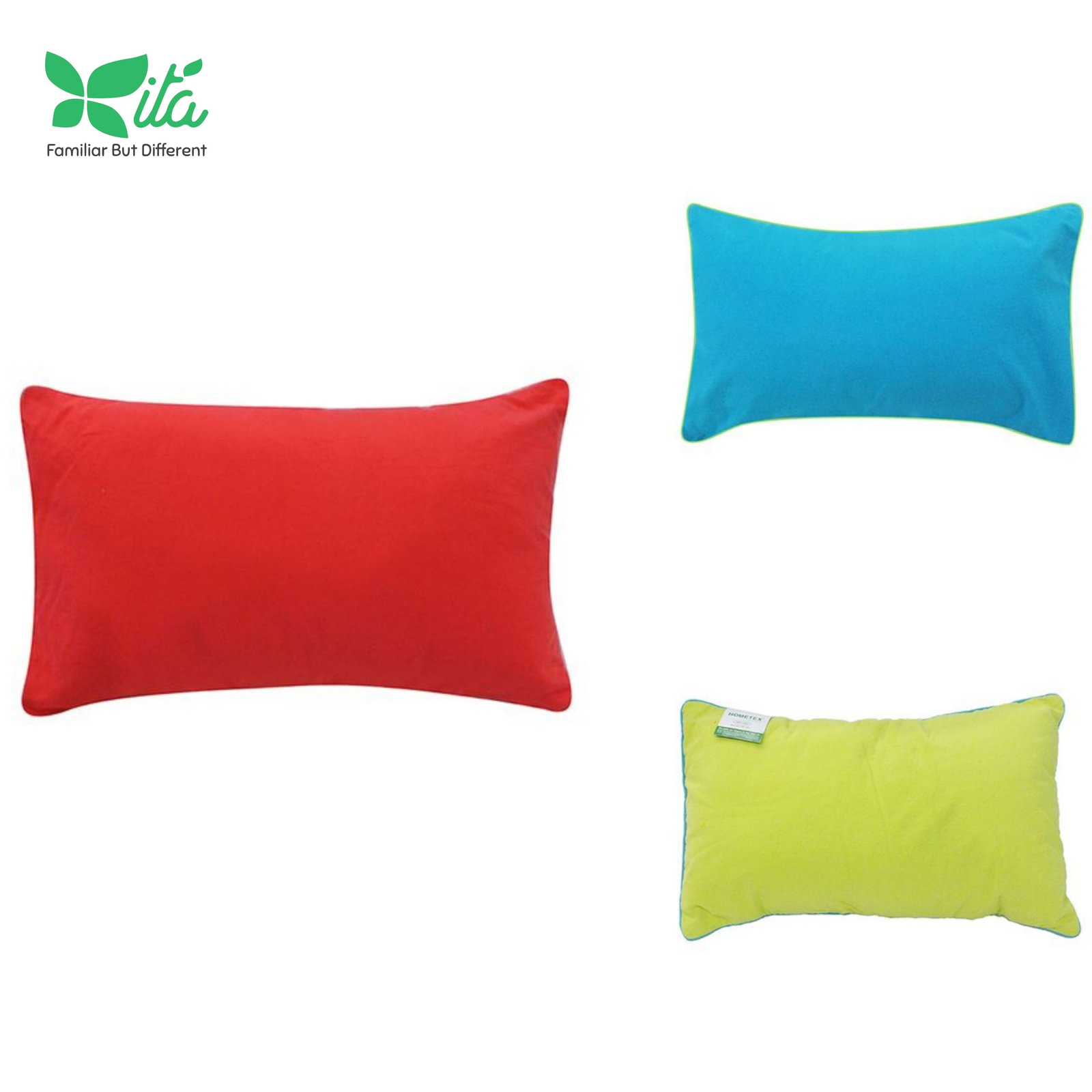 Gối đầu trẻ em 30x50cm, gối đầu cho bé cotton xốp viền gân Hometex