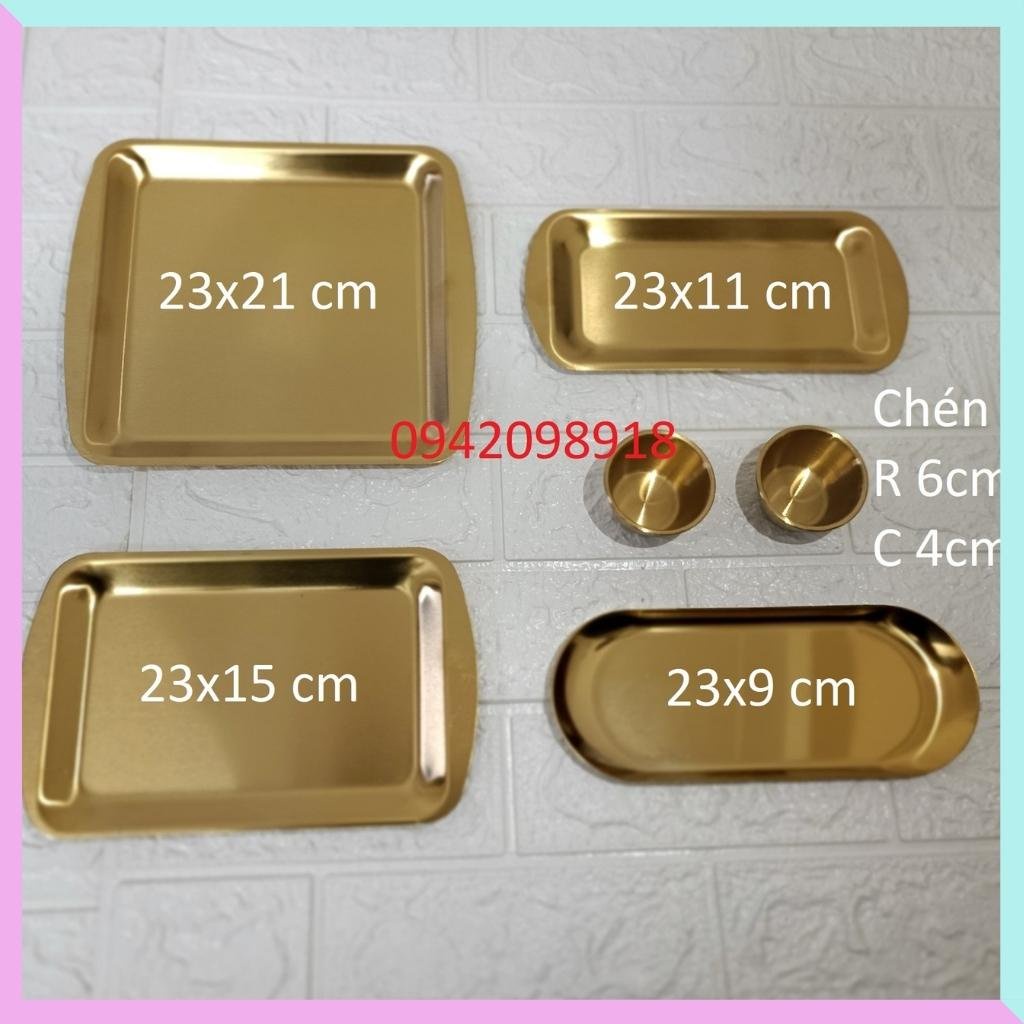 Dụng cụ spa, dụng cụ y tế, khay inox vàng đựng dụng cụ y tế đẹp