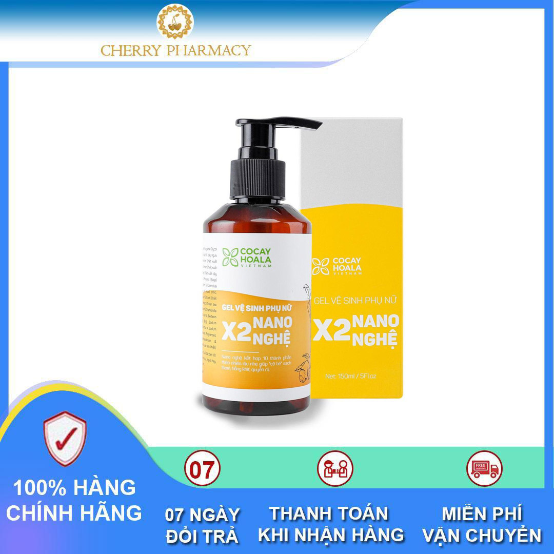 Gel vệ sinh phụ nữ viêm ngứa X2 Nano nghệ Cocayhoala 150ml