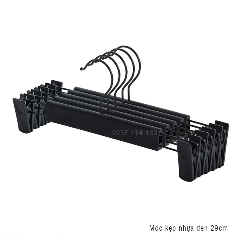 Móc Kẹp Nhựa Treo Quần Áo 29cm ( Bộ 10 móc )