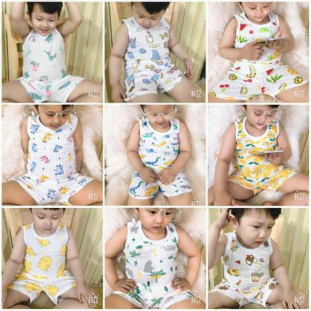 Combo 5 bộ sát nách cotton giấy thông hơi