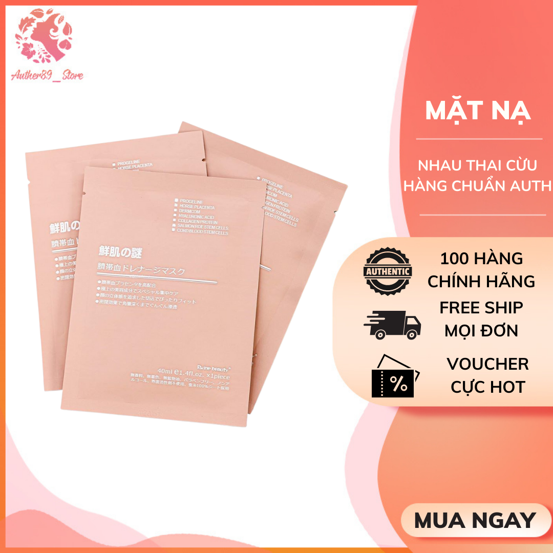 Mặt nạ nhau thai cừu ⚜️freeship⚜️ mặt nạ rwine beauty stem cell placenta mask nhật bản _ auth89_store