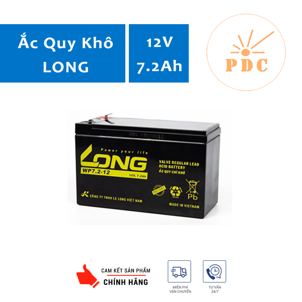 Bình ắc quy LONG 12V 7.2Ah WP7.2-12 - (PDC-TECH)