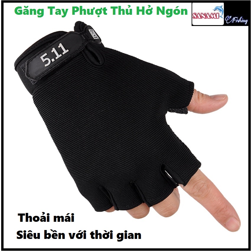 [Mở Bán Giá Rẻ 20 Khách Đầu] Bao Tay Xe Máy Găng Tay Hở Ngón Cực Ngầu Cho Các Phượt Thủ, Biker, Cần Thủ, Người Đi Xe Máy, Tập Gym... Sanami Fishing Chất Liệu Cao Cấp, Chống Trơn, Thoáng Khí, Bền Đẹp, Mát