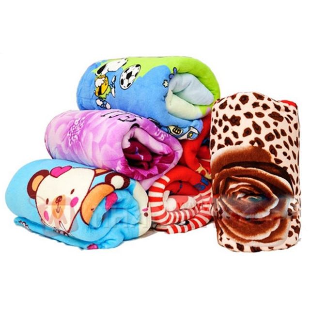 Mền lông tuyết cho bé size lơn 110x80cm nhiều mẫu dễ thương