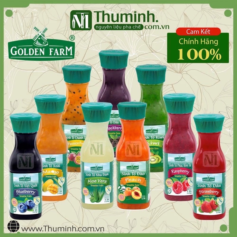 Sinh tố golden farm chai 1lít