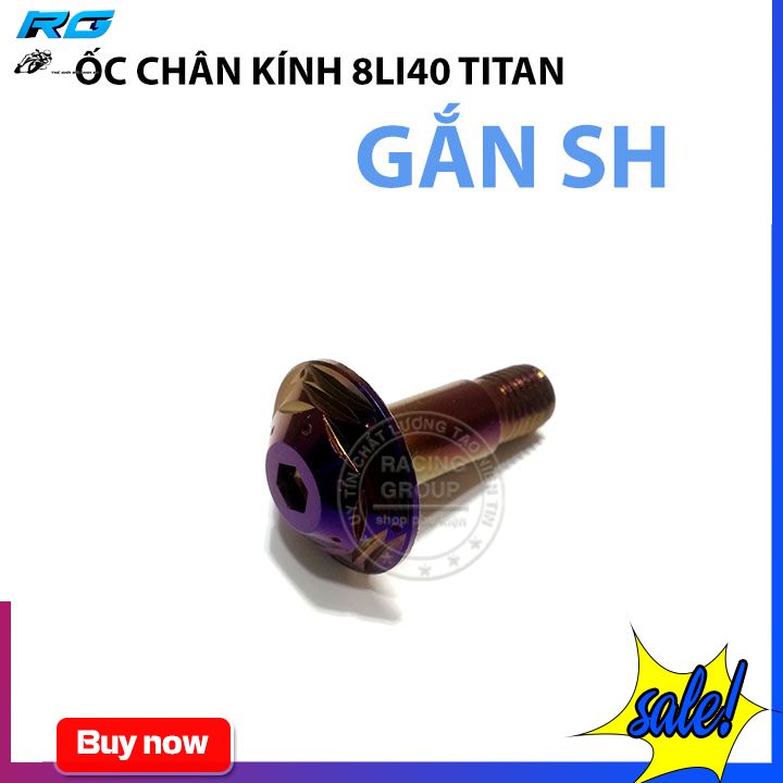Ốc Chân Kính Xe Máy SH Titan Chân 8li Thuận Dài 4cm