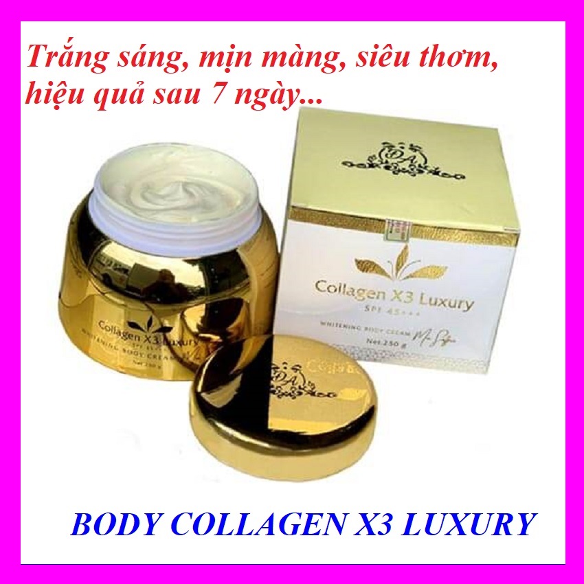 Kem body collagen x3, kem mềm body trắng da, mềm mịn, hương hoa quyến rũ - kem body 250gram - oaisea
