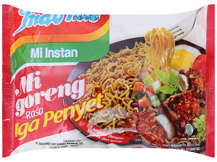Mì xào khô indomie vị sườn