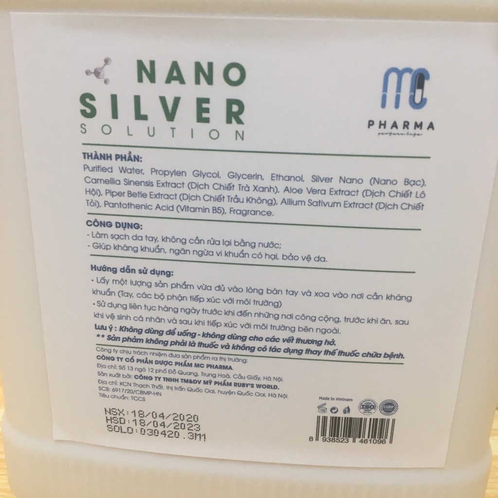 dung dịch nano bạc khử mùi, khử khuẩn dành cho ô tô