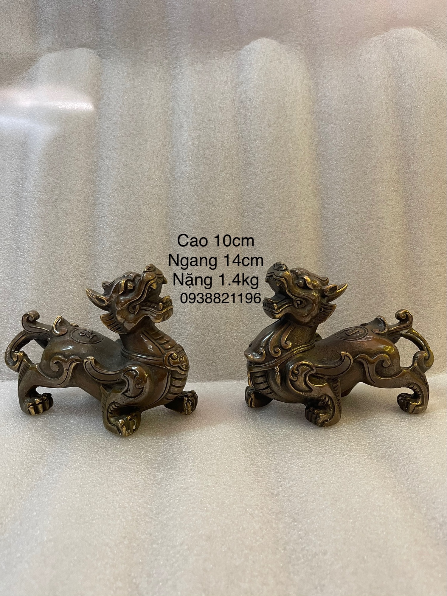 Cặp tỳ hưu bằng đồng , tài lộc , phong thuỷ