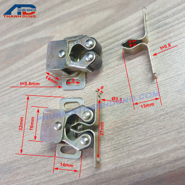 [10 cái]Chốt Sập Kẹp Cánh Cửa Tủ loại chân thấp