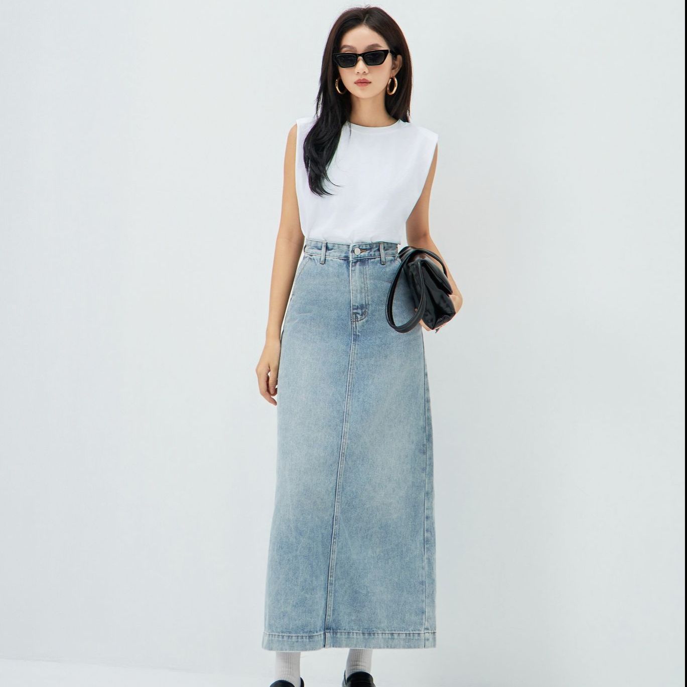 Olv - chân váy flint denim skirt