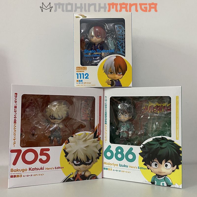 Mô hình Nendoroid My Hero Academia Học viện siêu anh hùng 3 nhân vật Shoto Todoroki Midoriya Izuku Katsuki Bakugo Deku
