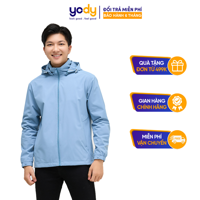 Áo khoác gió nam chất liệu chống thấm nước chính hãng YODY - AKM4029