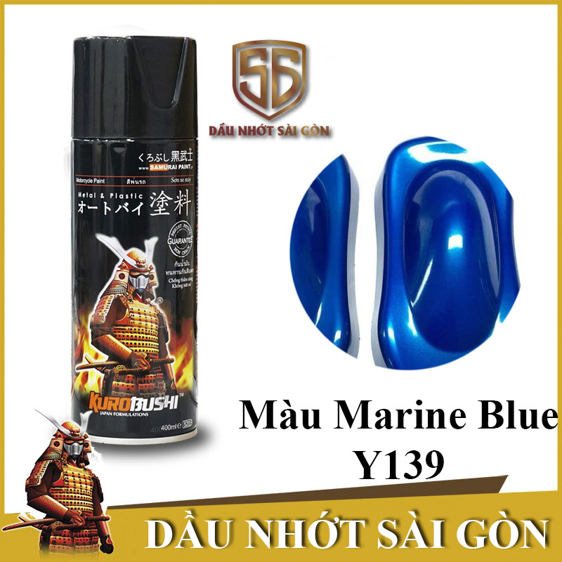 HCMSamurai Y139 - Chai sơn xịt xe máy màu xanh dương candy - Marine Blue
