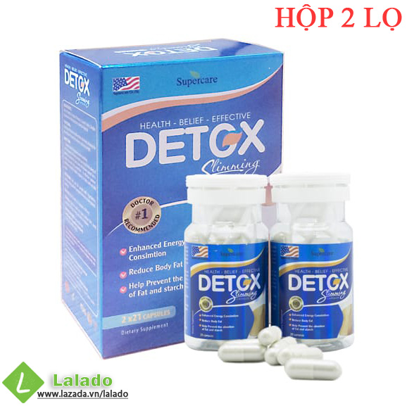 [HCM]Viên giảm cân Detox Slimming Capsules USA Nhập Khẩu Mỹ - Loại bỏ mỡ thừa an toàn hiệu quả tự nhiên