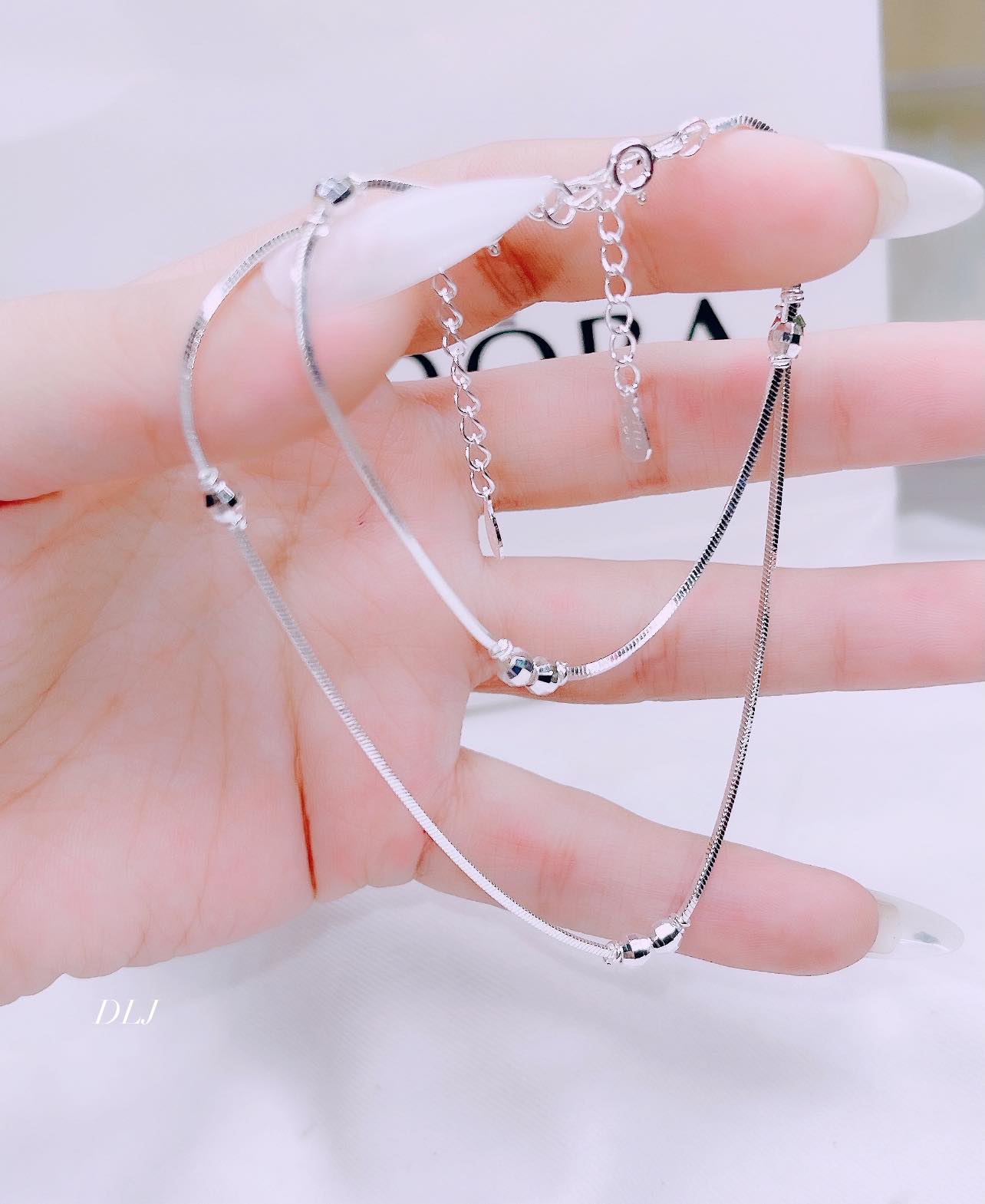 Bộ lắc chân, lắc tay nữ bạc 925 sợi mỳ, Tiệm Bạc Mê Ly cam kết bạc chuẩn