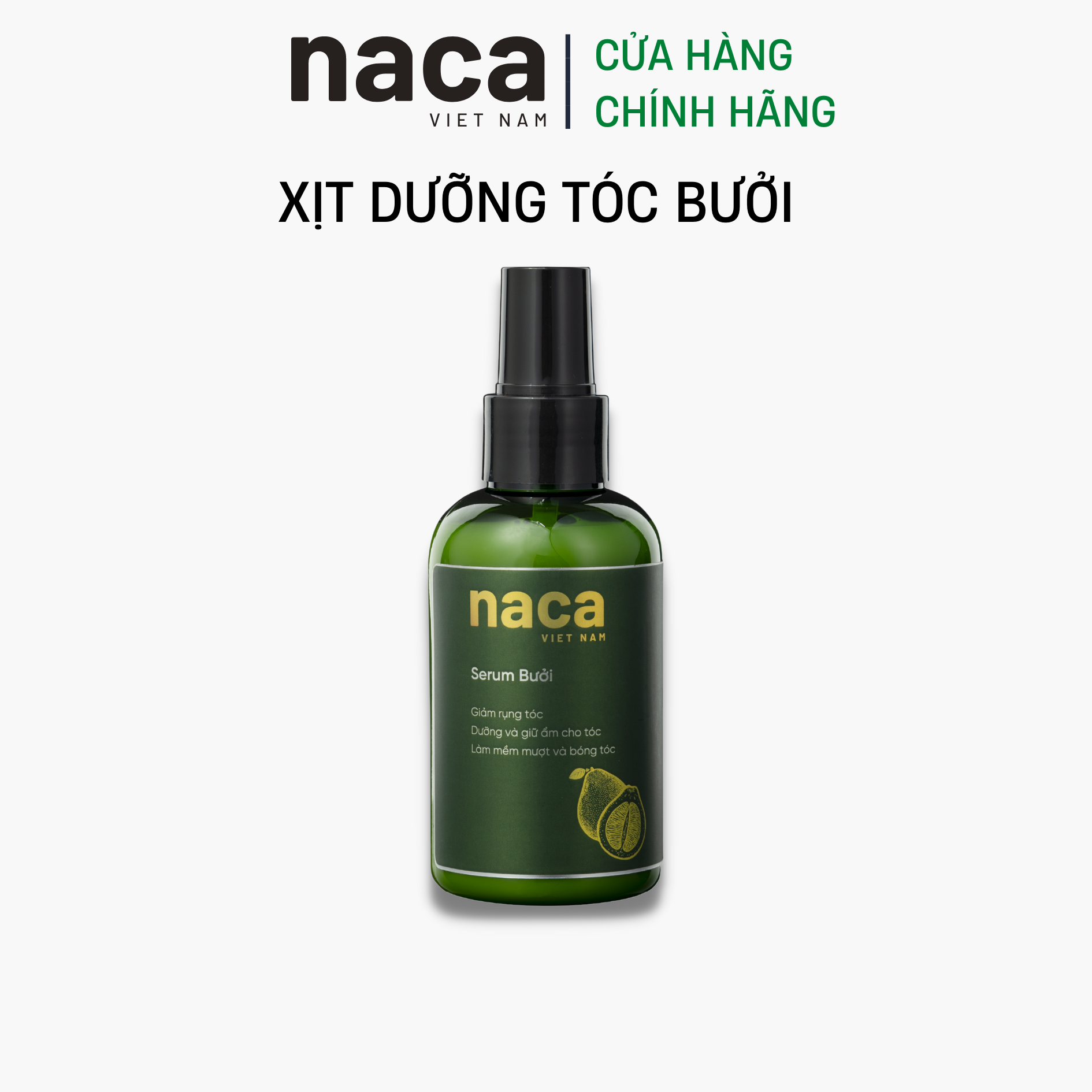 Serum dưỡng tóc xịt tóc bưởi naca việt nam xịt dưỡng tóc dày và bóng mượt 150ml