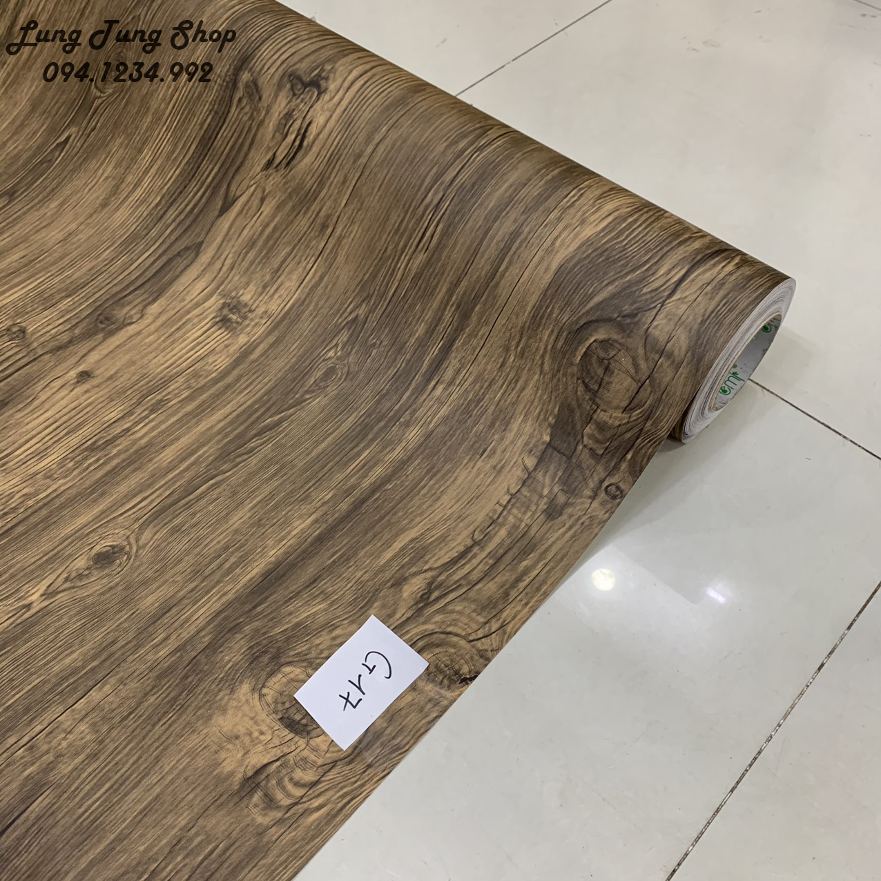 Decal vân gỗ G17 - Giấy dán tường vân gỗ có sẵn keo khổ 1,2m