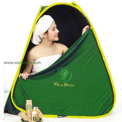 Bộ xông hơi toàn thân Wonmom (1 lều xông hơi gấp gọn 8 hộp lá xông thảo dược 1 gel gừng toàn thân)