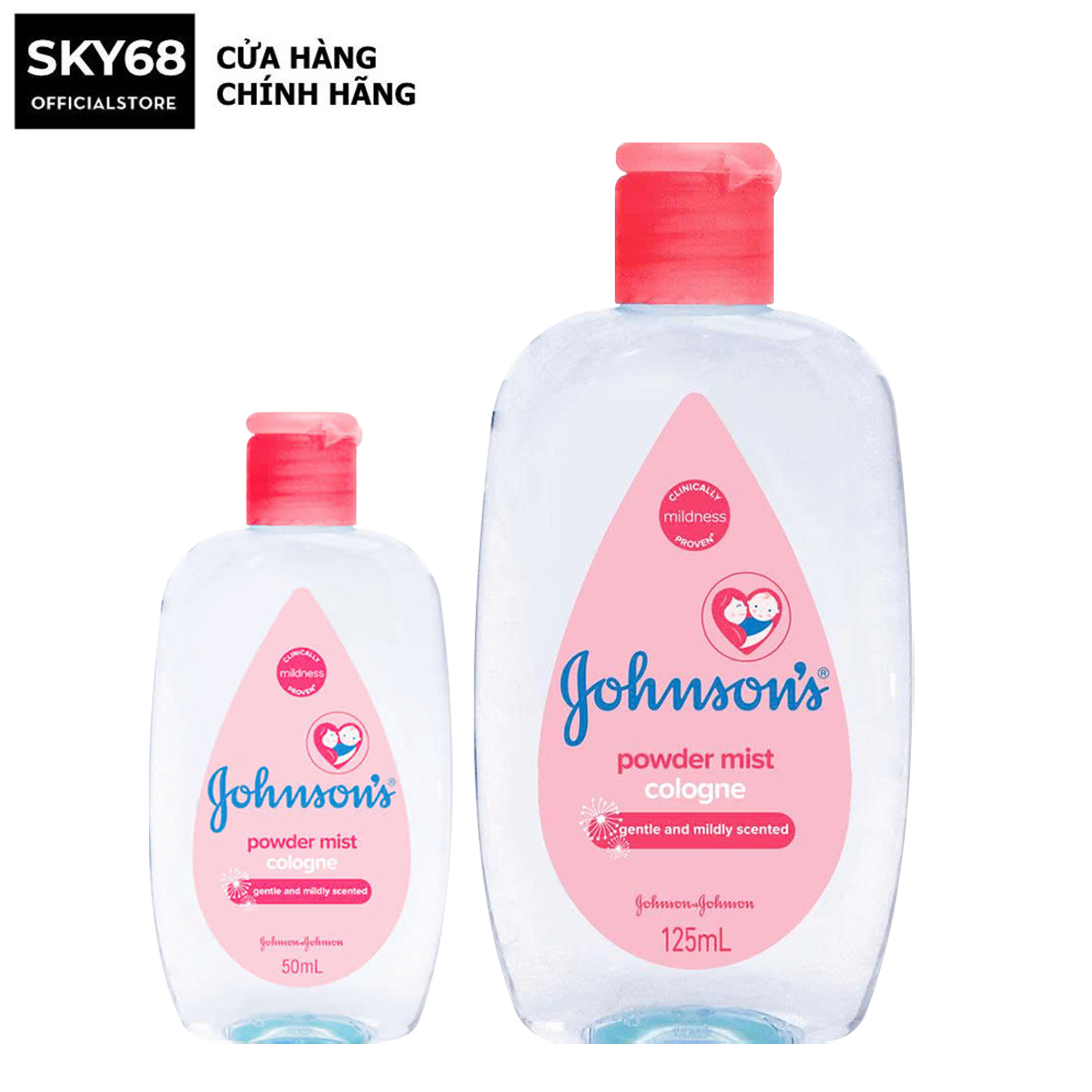 Nước Hoa Em Bé Hương Phấn Johnson’s Baby Cologne Powder Mist 125ml - HỒNG