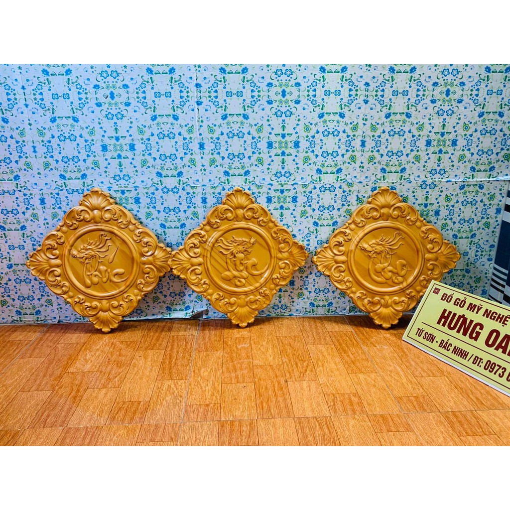 Tranh gỗ chữ Phúc Lộc Thọ gỗ thông - Tranh gỗ treo tường