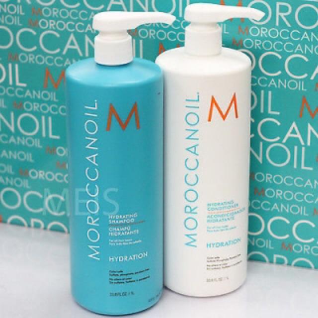 Combo dầu gội xả dưỡng ẩm và phục hồi moroccanoil hydration 1000ml