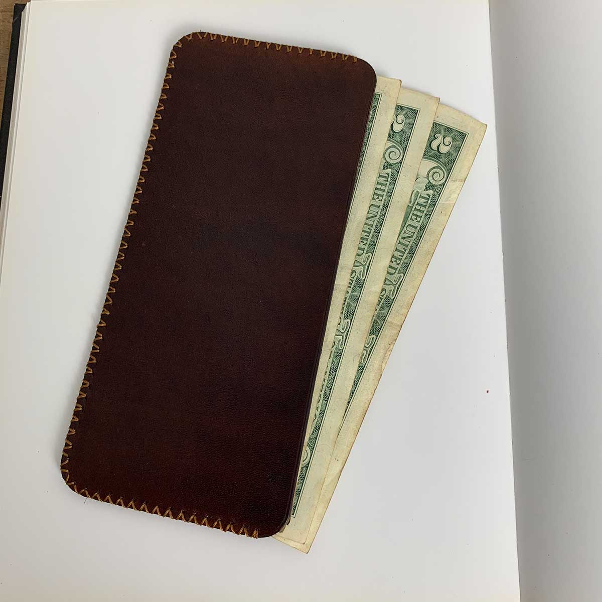 Ví da đơn giản handmade thủ công - Da thật nhập khẩu - MIỄN PHÍ khắc Laser theo yêu cầu