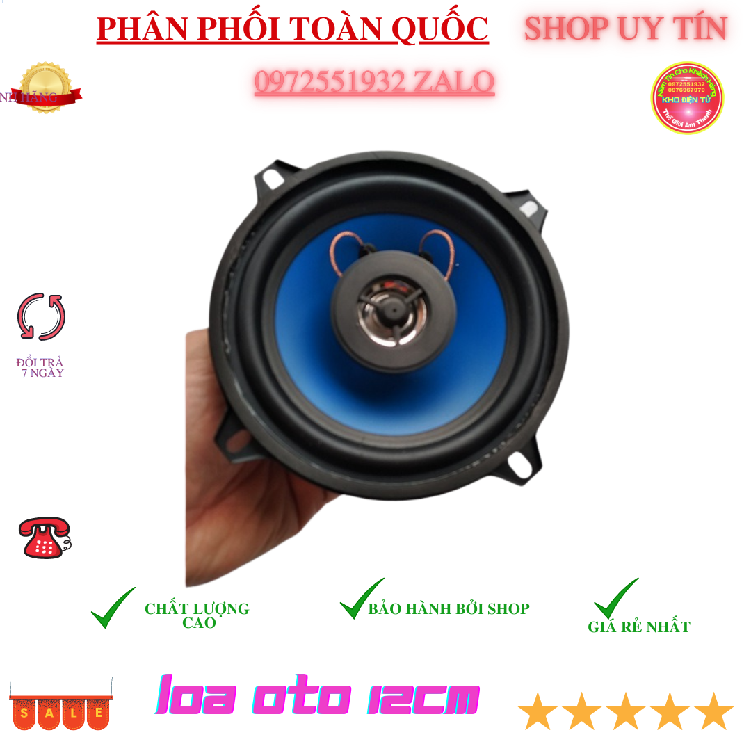 Loa ô tô 12cm loa toàn dải từ 70 công suất 180w - giá 1 loa