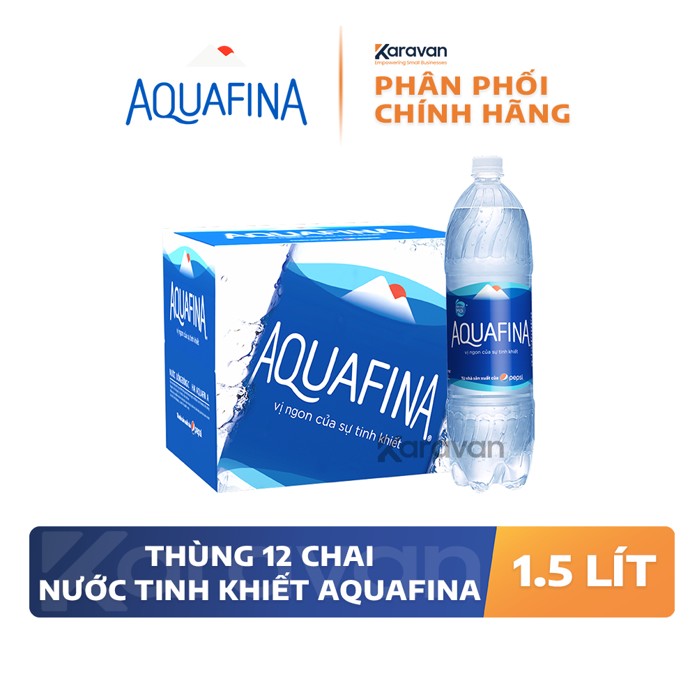 Nước tinh khiết Aquafina chai 1.5 lít - Thùng 12 chai