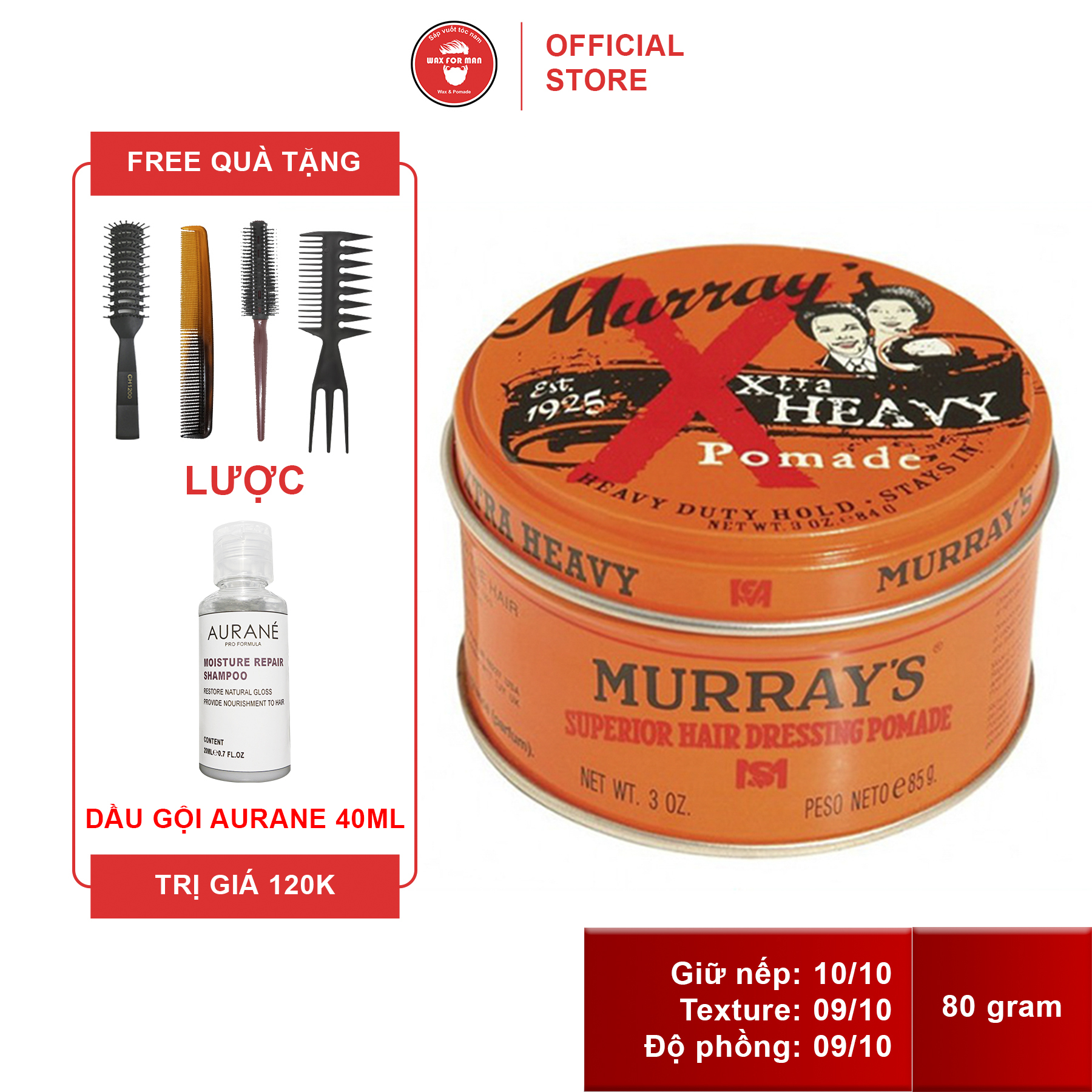 Sáp vuốt tóc Murray's Xtra Heavy Pomade