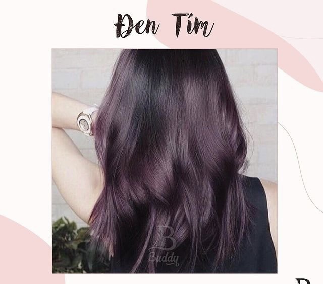 (Nhuộm Collagen Siêu Dưỡng Màu Đen Tím) Kem nhuộm tóc tại nhà Không mùi, màu chuẩn, bóng đẹp tự nhiên