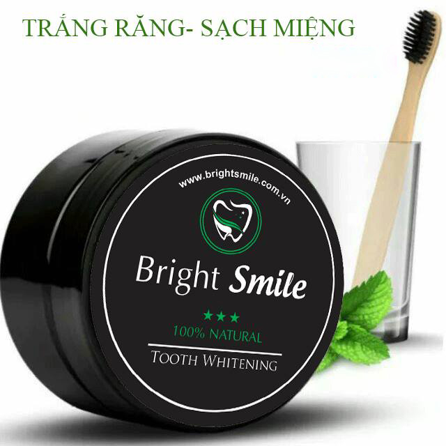 Bột than tre trắng răng bright smile / mua 1 tặng 1
