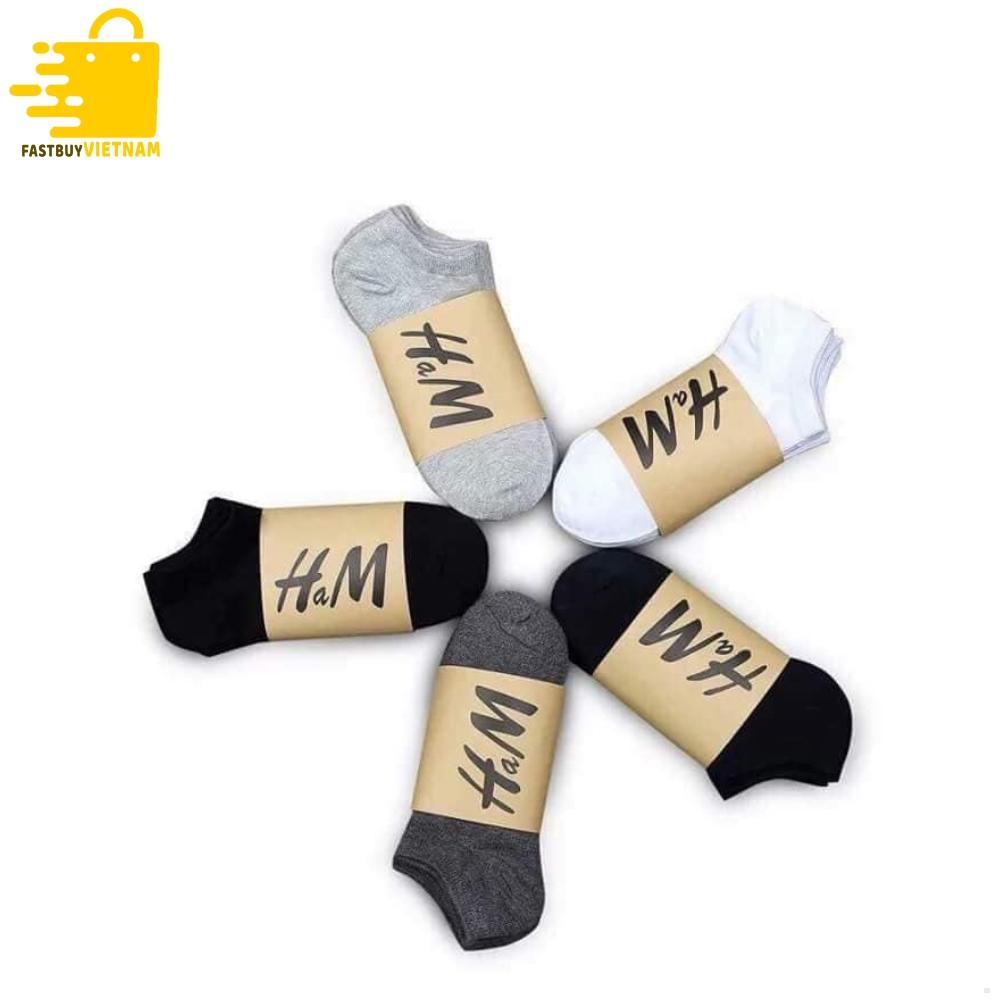 Set 5 Đôi Tất HM Cổ Ngắn - Tất dày dặn, mềm mại, có khả năng thấm hút mồ hôi nhanh chóng