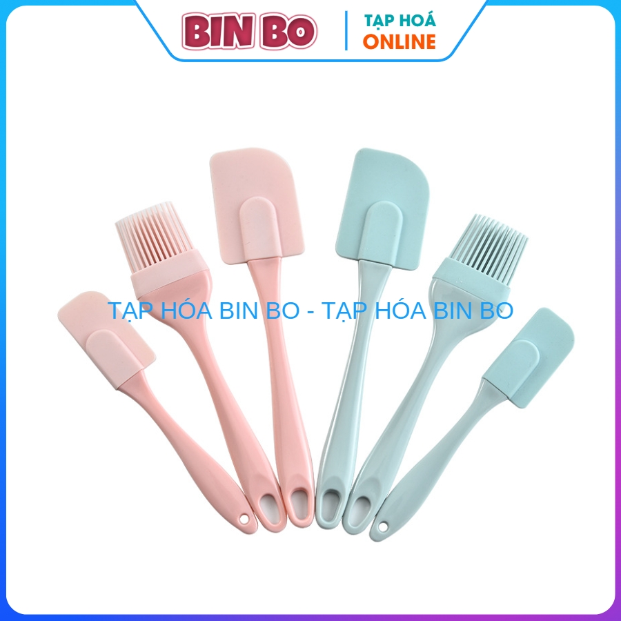 Bộ 3 dụng cụ làm bánh bằng silicon phới cọ trộn bột